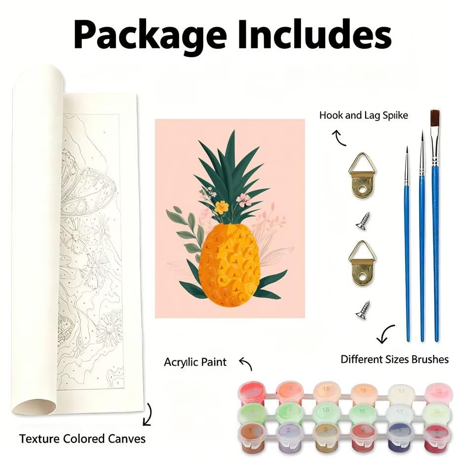 Pintura por numeros de pina 90x120cm para manualidades de adultos 5
