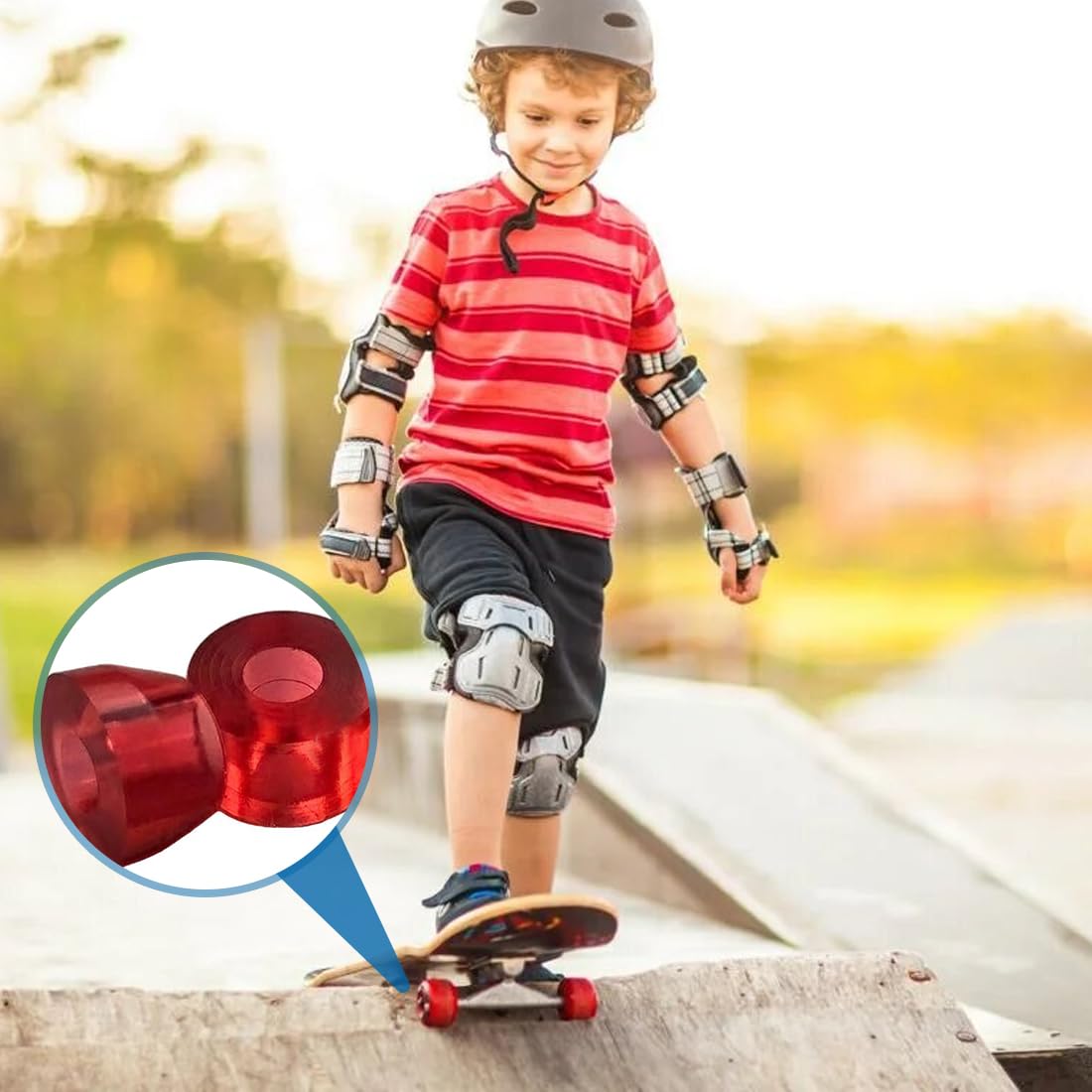 Bujes de Camiones Longboard, 4 piezas, PU, Amortiguador, Accesorios para Skateboard