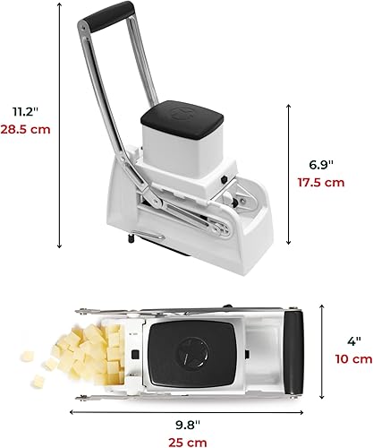 Vista 9 de Starfrit Pro Cortador y Cubiter de Fritas - 3-en-1 - Papas Fritas Caseras, Rebanadas y Dados de Papa y Verduras