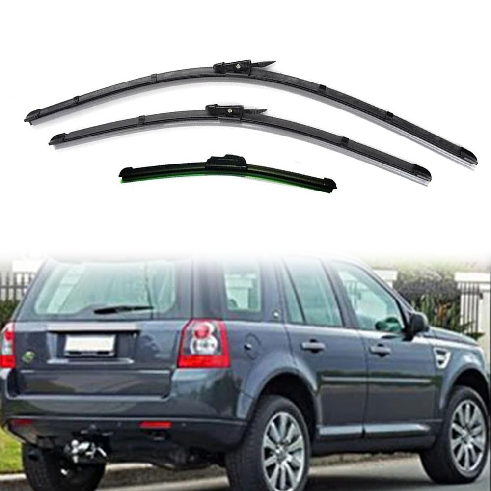 Zestaw wycieraczek przednich tylnych do land rover freelander 2 2007-2014, gumowe wycieraczki do czyszczenia szyb 24 "20" 14"
