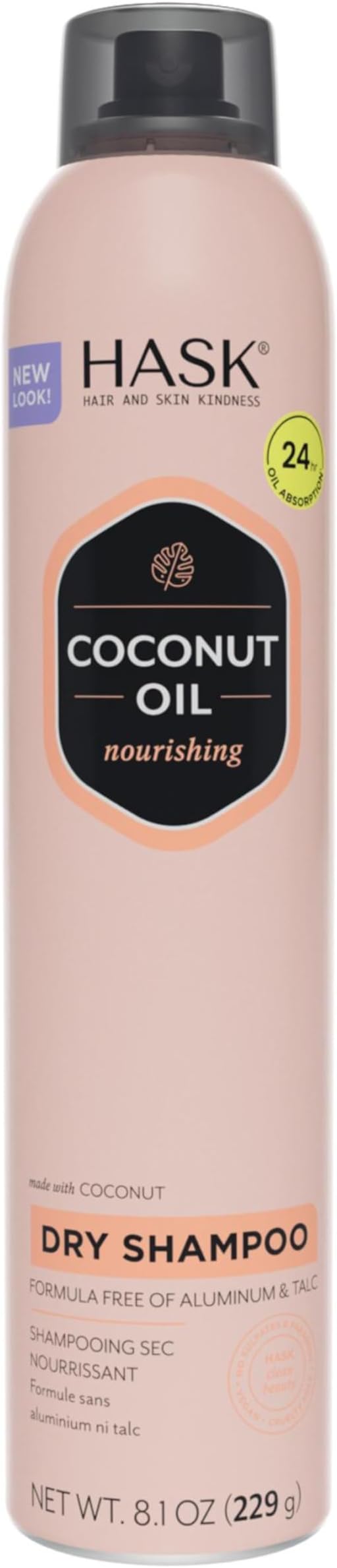 Coconut Oil Nourishing Dry Shampoo – Absorbs Oil, Adds Volume & Light Texture, Nourishes Hair, No Sulfates or Parabens, Cruelty-Free – 8.1oz
