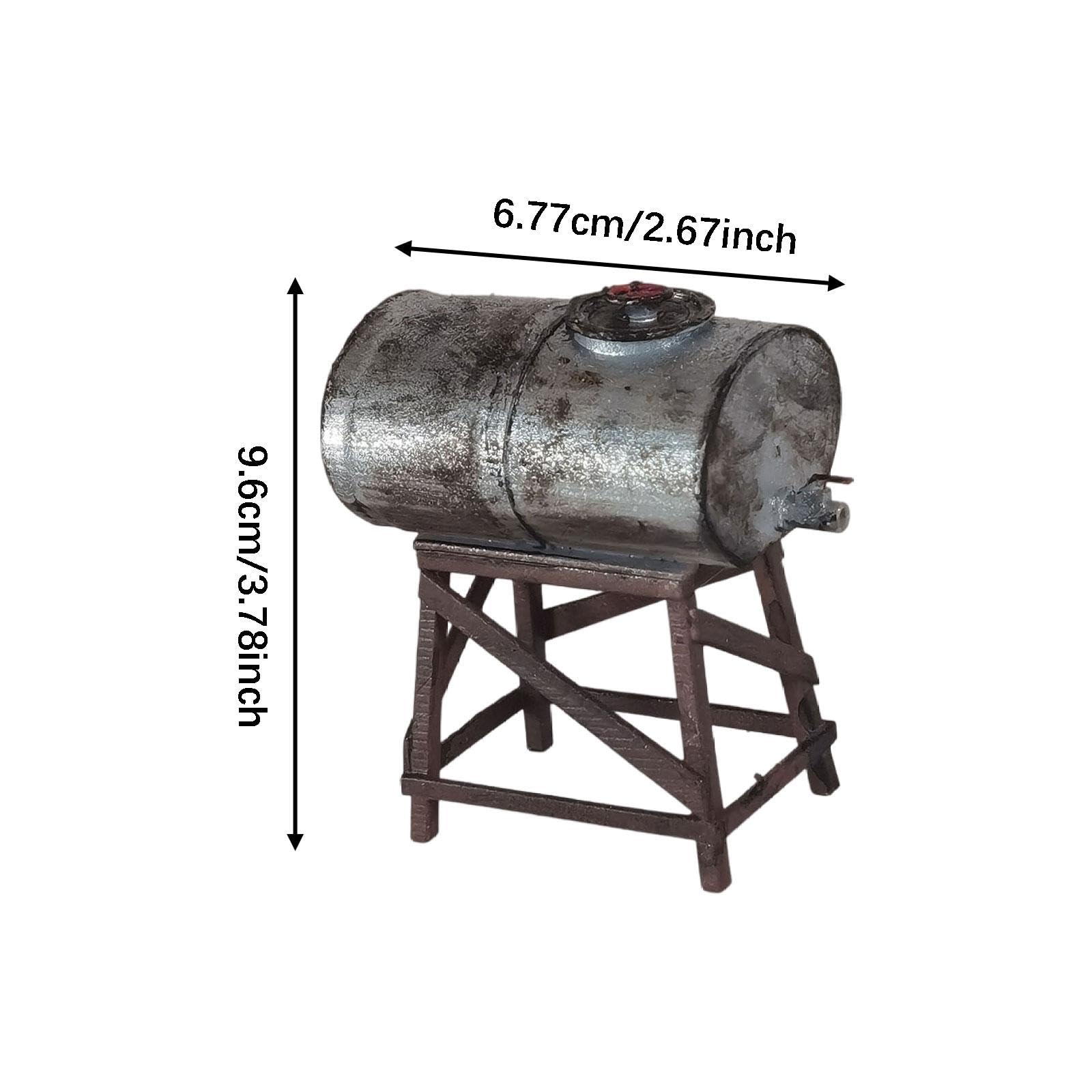 F Fityle Modelo a Escala HO, Tanque de Agua, Tren, decoración de escenarios, dioramas, decoración, pequeño Adorno para Aficionados.