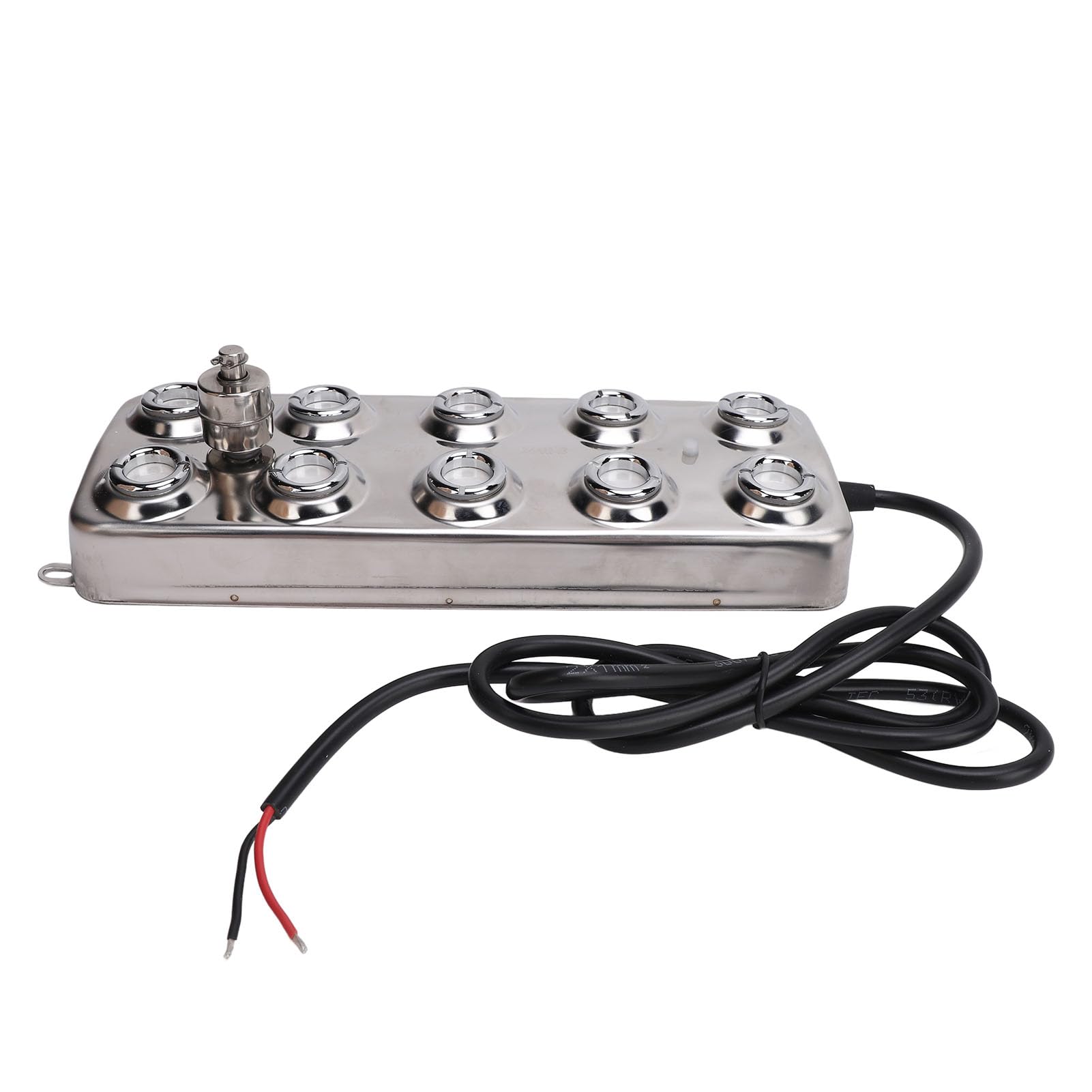 Humidificador Ultrasónico para Estanque, Generador de Niebla de 10 Cabezales, Placa Atomizadora, Acero Inoxidable, Plateado