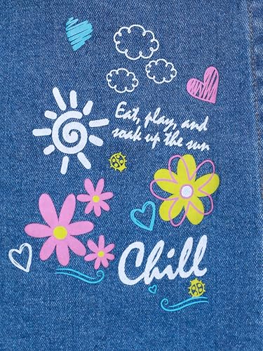 Image of KiddoPanti Girls Denim Over Lap Shorts