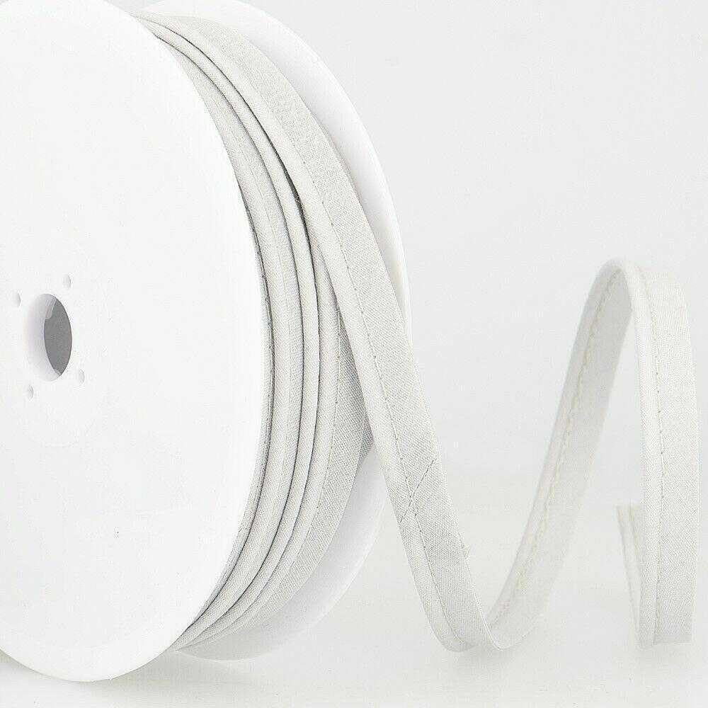 5mm Flanged Piping Cord Polyester Cotton 45 Colours Buy 1 2 Or 4 Metres 801D, 031 Light Grey, 4 Metres