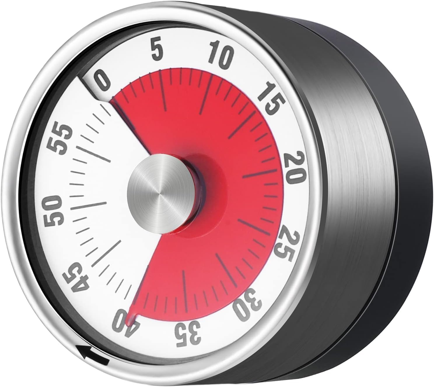 Time Reminder Alarm for Home and Office Use|Stop-Watch Type 60 Minutes Time Visual Analog Timer for Competition Preparation|Stainless Steel Body with Magnetic Base Timer for Cooking