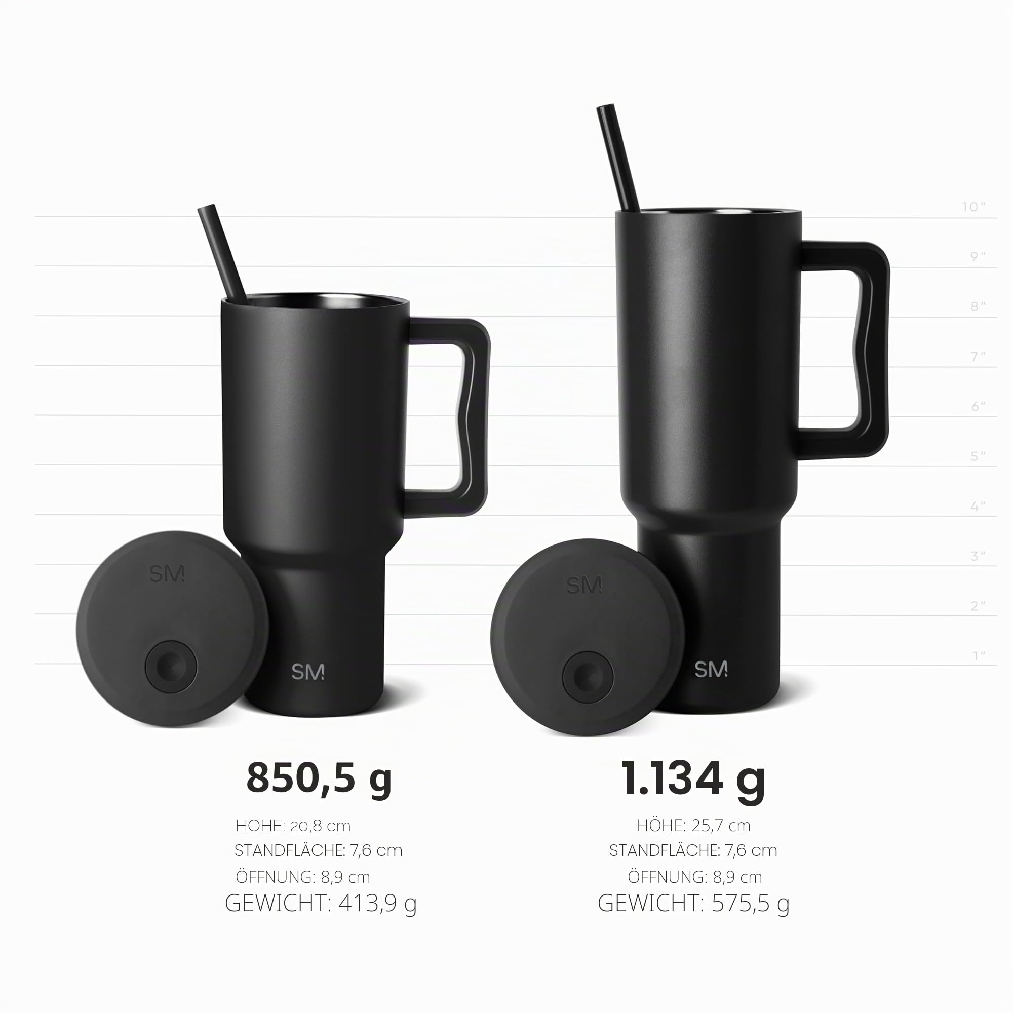 Simple Modern Thermobecher mit Strohhalm und Griff | Isolierter Edelstahl-Trinkbecher Eiskaffee-Reisebecher | Geschenke für Frauen und Männer | Trek | 1180ml | Cream Leopard