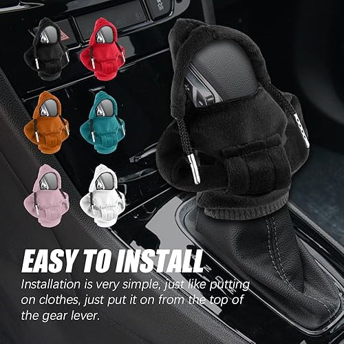 Miniatura 7 de 2 fundas para palanca de cambios para automóvil, funda de palanca de cambios de automóvil, con capucha, palanca de cambios de automóvil, con