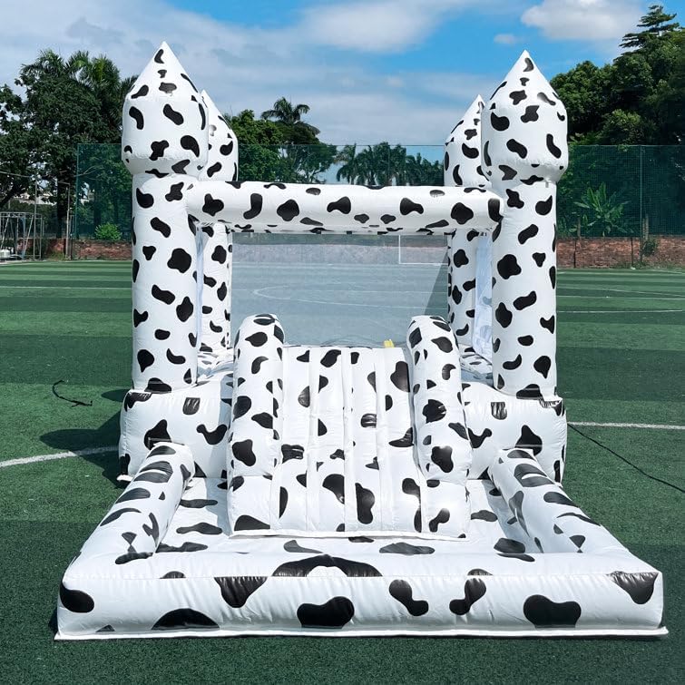 Cow Printed 13x8x8ft Inflatable Bounce Castle Jumping House Party for Fun