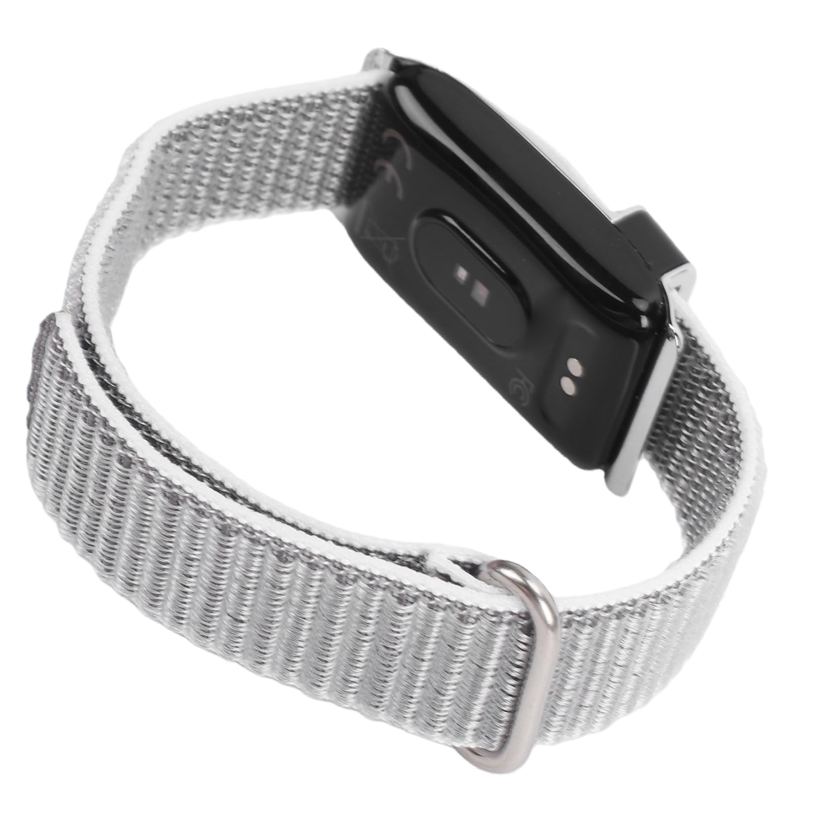 Cryfokt Pulsera Inteligente Rastreador de Ejercicios Elegante, Liviano, Resistente Al Agua para Seguimiento Diario de la Salud y Monitoreo de Actividad Nylon IP68 (Silver)