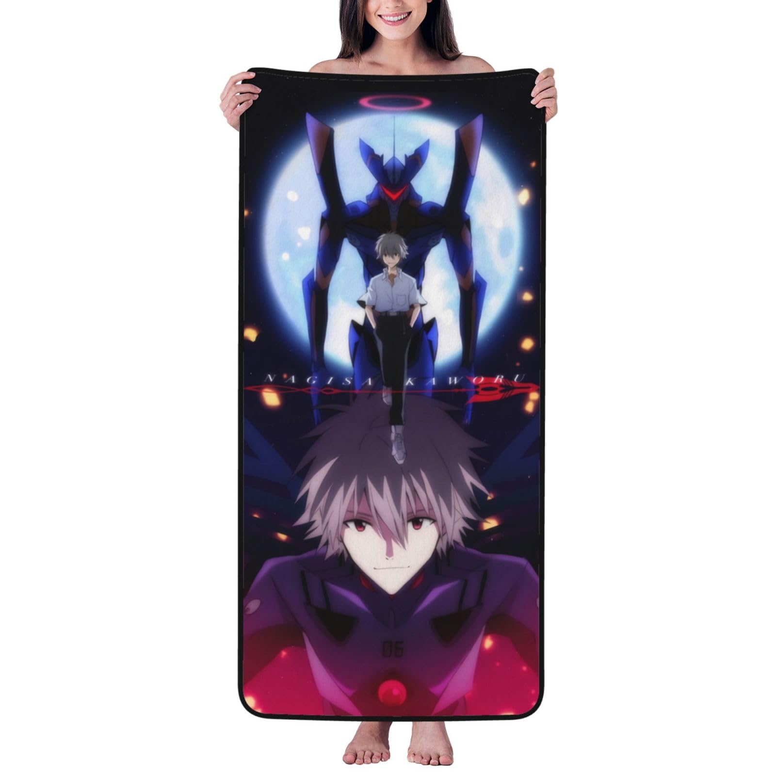 Amazon｜大判バスタオル 新世紀エヴァンゲリオン 渚カヲル Eva 超吸収