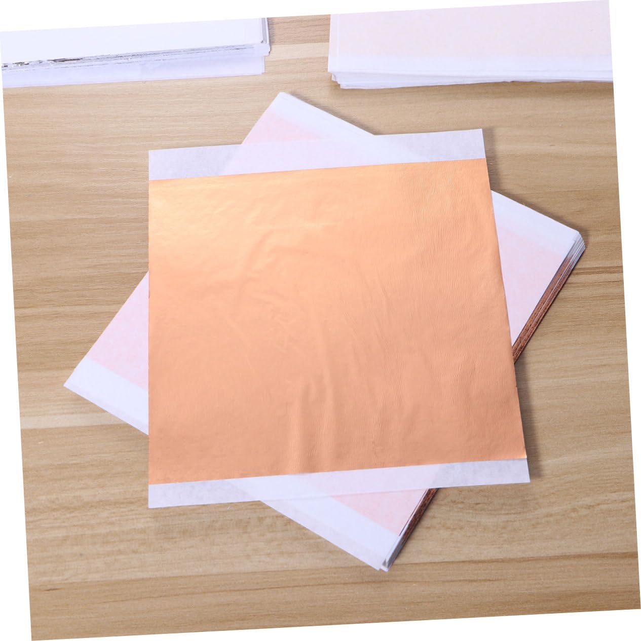 EXCEART 300pcs Imitation Foil Sheets Metal Leaf Gilding Wrapping Paper Aluminum Leaf Sheets for Crafts Decorations