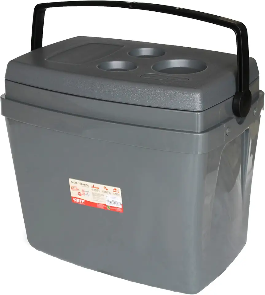 Caixa Térmica 34 litros, Cor Cinza, Marca Botafogo