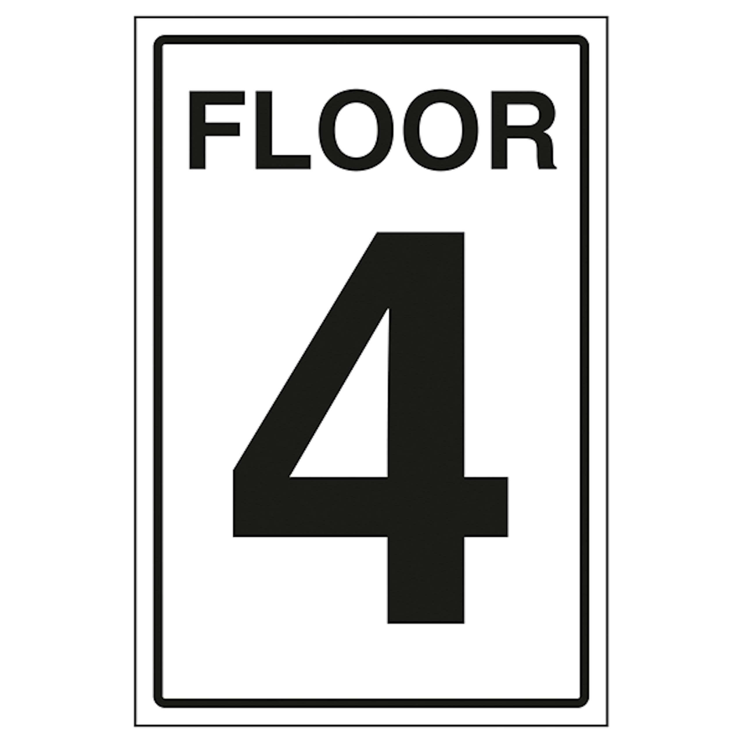 V Safety Floor 4 200 x 300mm - 2mm Rigid Plastic Safety Sign