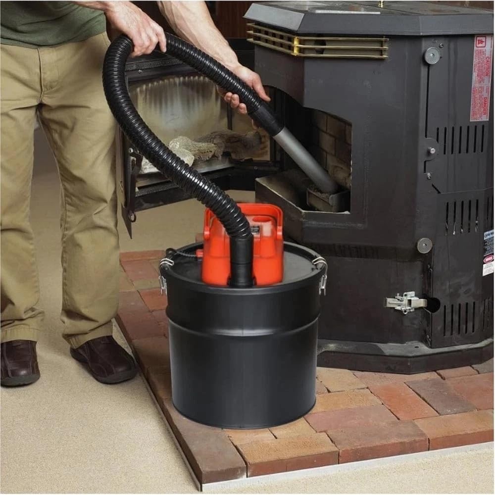 Bidone aspiracenere aspirapolvere per ceneri camino stufa a pellet 800 w 18 lt