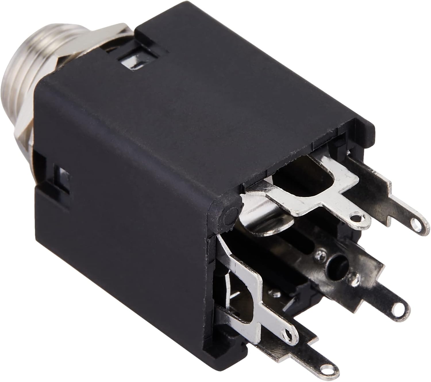 SWITCHCRAFT #112BX Type Box Stereo Jack, 3 Pack, Black, Push Button Actuator, Manual Operation