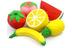 6PCS Jumbo Squishies - Rise & Shine! Sweet Scented Fruit Squishies for Every Occasion