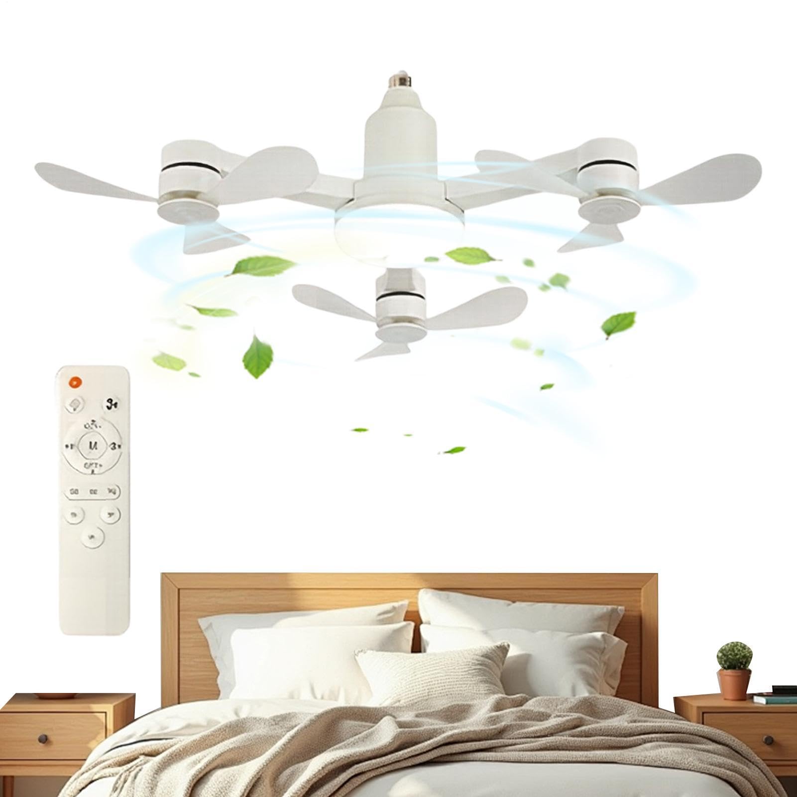 Ventilador de techo con luz LED para baño y espacios pequeños que buscan silencio 8