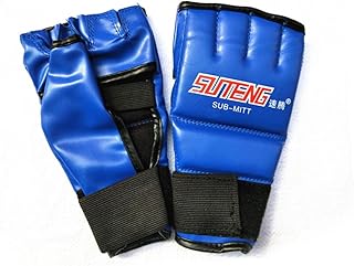 Garneck Luvas De Boxe Sem Dedos Luvas De Meio Dedo Luvas De Boxe De Couro Luvas De Boxe De Treinamento Luvas De Couro Respiráveis Luvas De Boxe