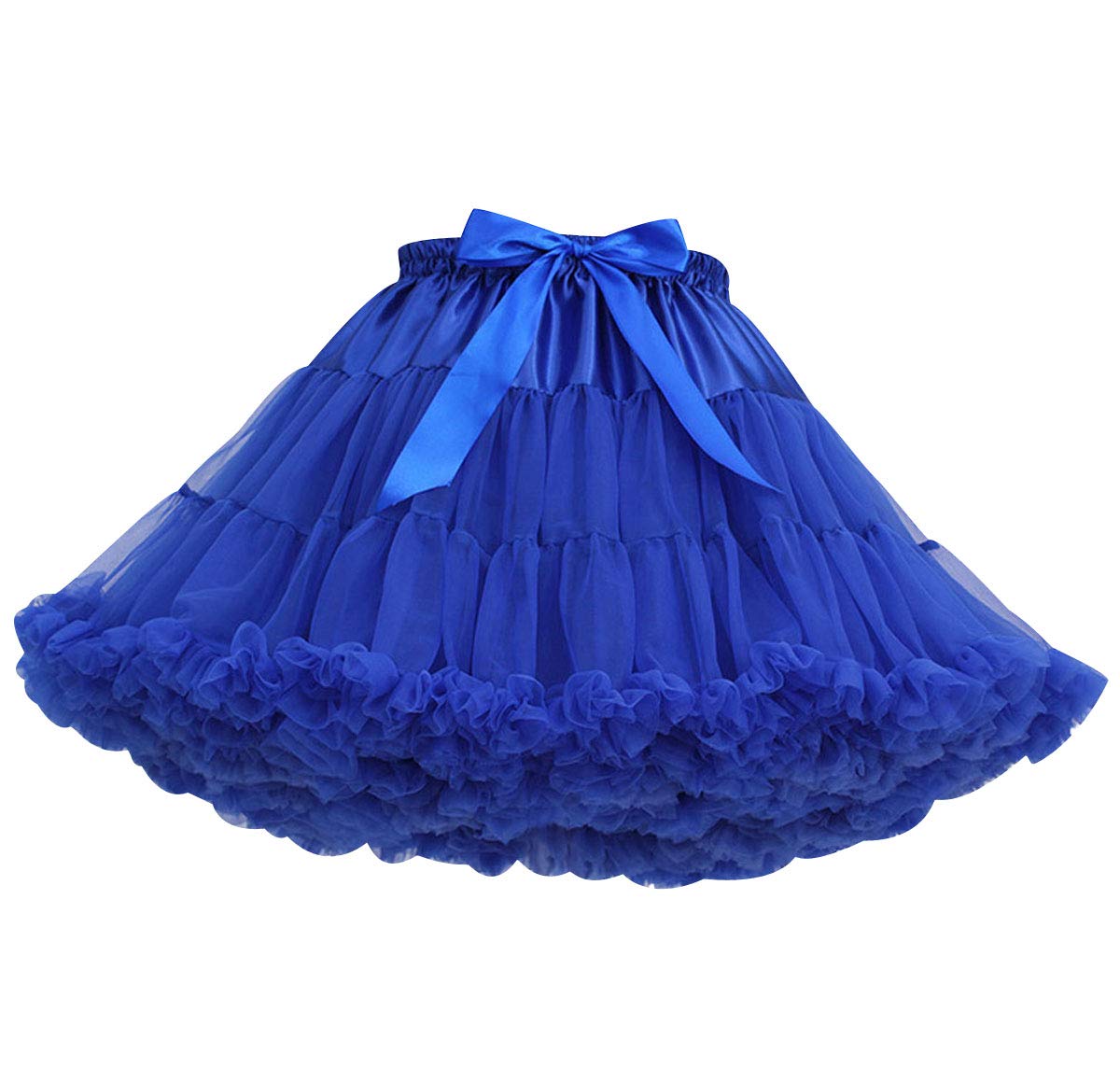 Pengniao Women's Sapphire Tutu Skirt Adult Puffy Fancy Dress Tutu Skirts Tutus For Ruffle Fluffy Tulle Skirts For Adults Layered Tutu Petticoat Short Tutu Costumes Ballet Dance Tutus Birthday Party