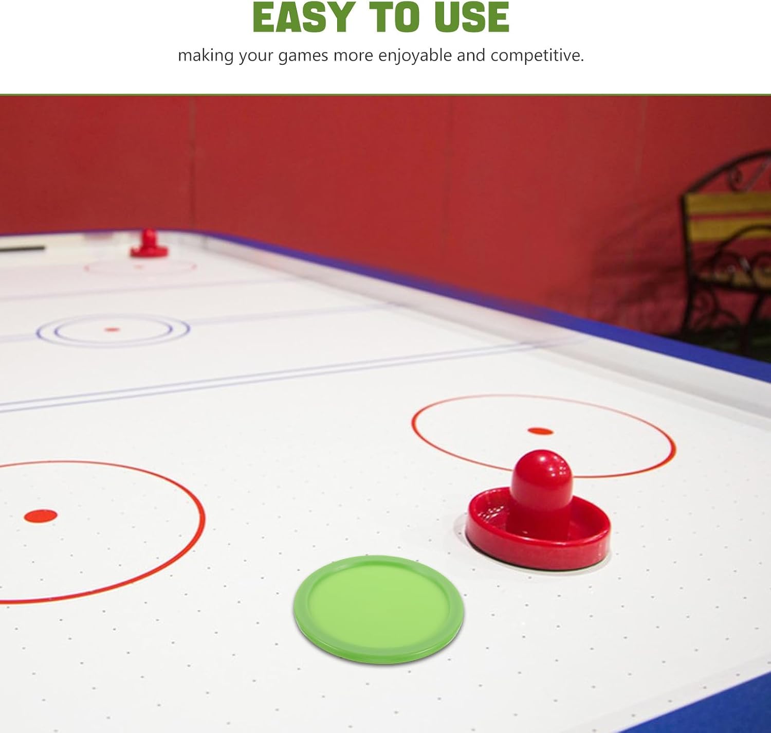 12pcs Air Hockey Pucks Replacement Set 64mm Lightweight Plastic Pucks for Air Hockey Table Accessories Indoor Game Equipment
