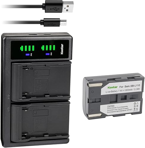 Miniatura 10 de Kastar Paquete de 3 baterías SB-L110 y cargador USB LTD2 de repuesto para Samsung SB-L110 SB-LS110 (no compatible con batería SB-L110A), SB-L220