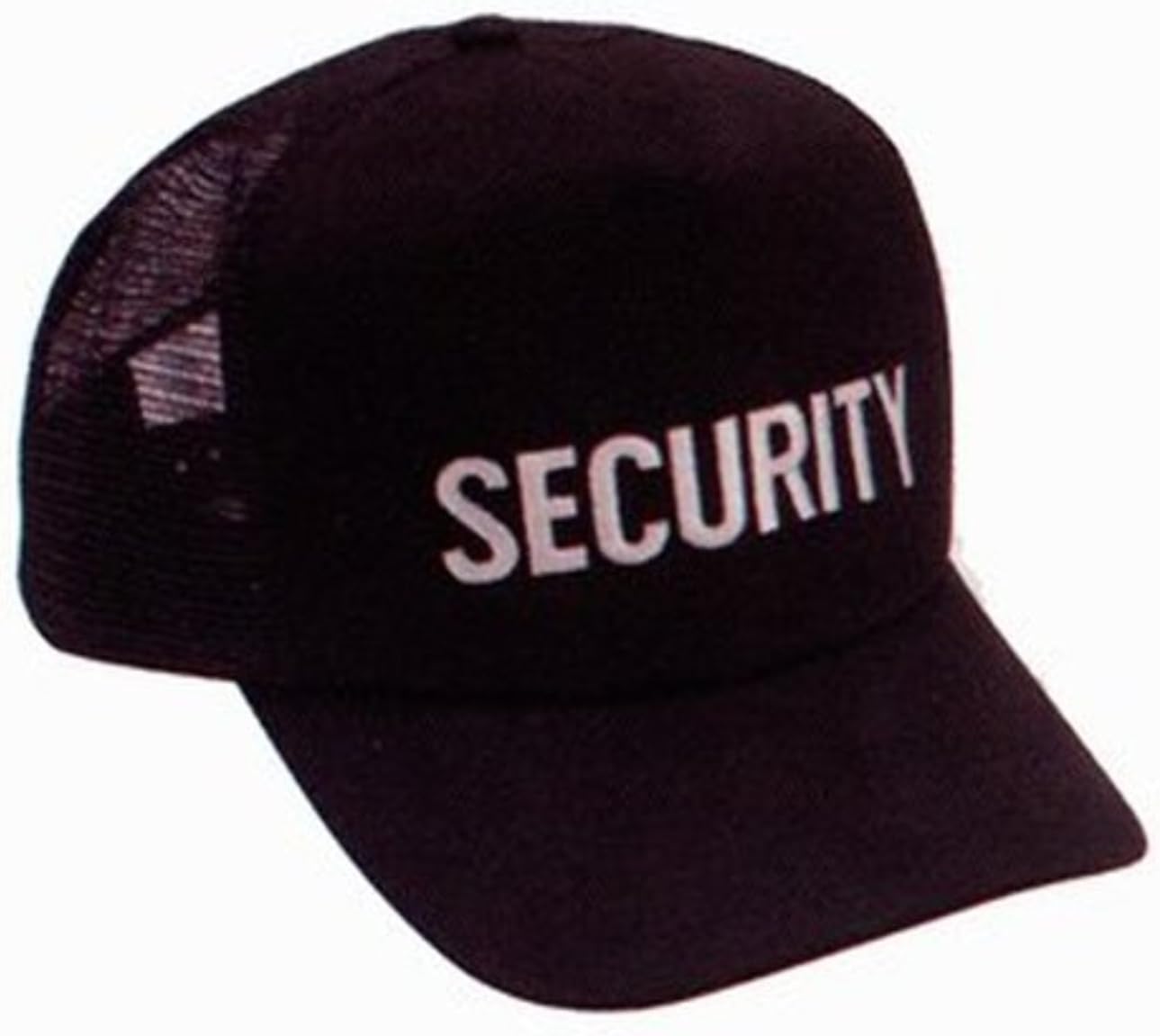 Security Guard Officer Bouncer White Black Mesh Uniform Duty Baseball Hat Cap