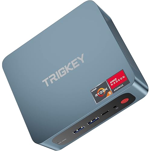TRIGKEY 6 Core 12 Thread Mini Computer Desktop PC Ryzen 5 5560U（Up to 4.0GHz） 16G DDR4 3200MHz+500G NVME 2350MB/S SSD 15W TPD Micro PC | 6Core 1600MHz HD Graphics | WiFi-6 | BT 5.2 | HDMI +DP| Type-C