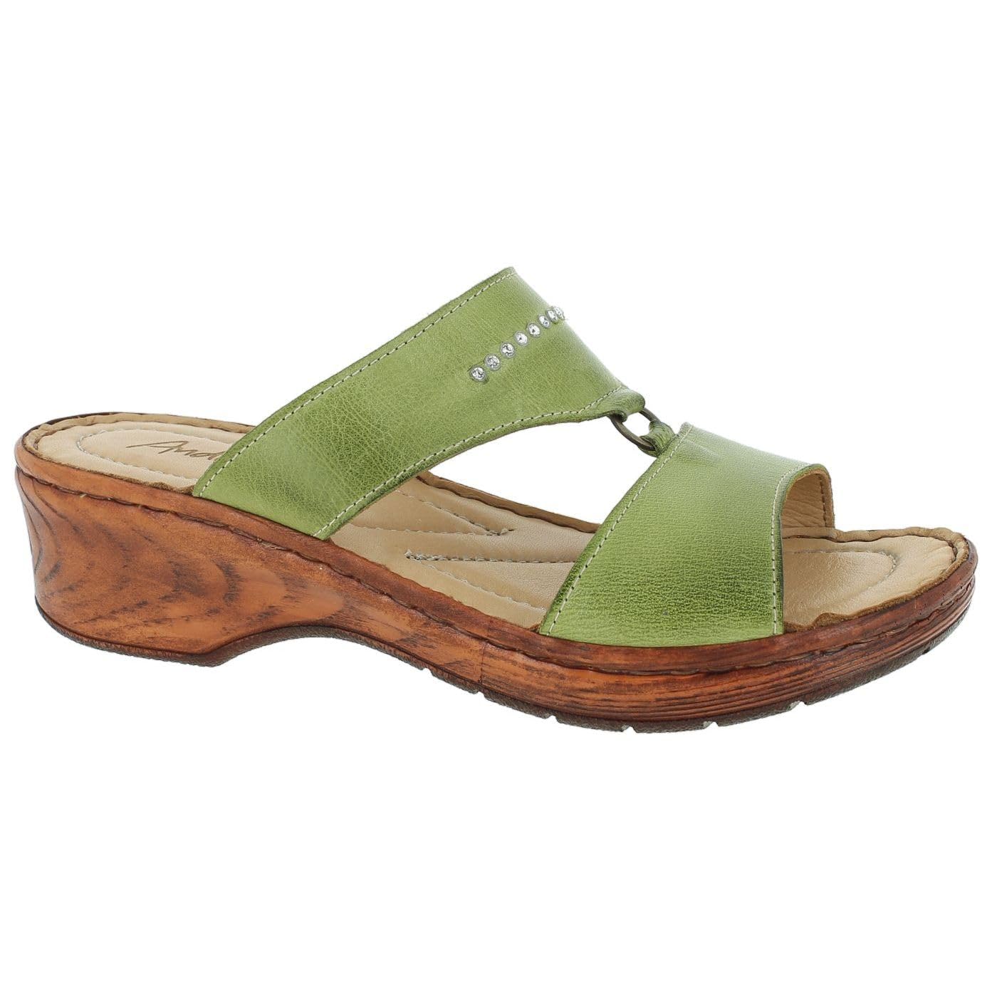 Andrea Conti Women's Kiwi Mules, 40 EU, Kiwi, 8 UK
