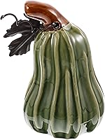 Vista 1 de FAVOMOTO Calabazas de cerámica, calabazas artificiales, decoración del hogar, regalo para decoración de mesa de otoño, calabaza falsa artificial