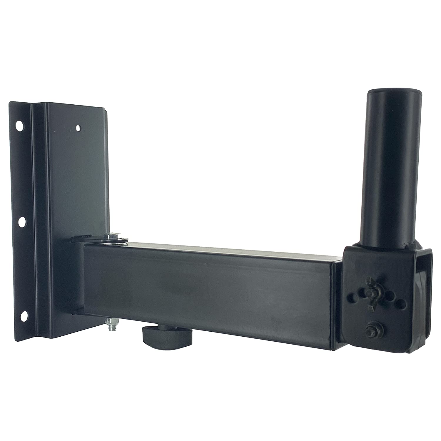 VOYZExtendable Wall Mount Speaker Stand 90°-30° Angle Tilt, Rotation Adjustment & Solid-Steel Pin Serves as Safety-Stop Mount Speaker Bracket Stands-Dual Universal Adjustable - Solid Steel (VZ-WS5)