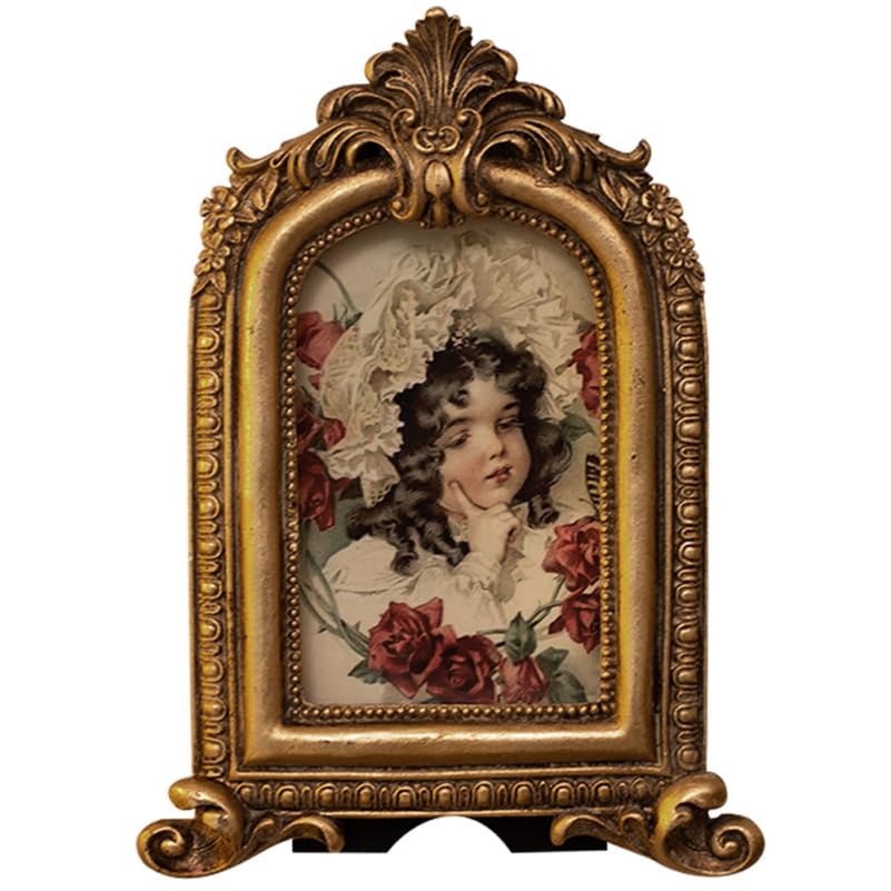 Photo Frame Antique Picture Frame Vintage Ornate Photo Frame Table Top Display and Wall Hanging Home Decor Old Fashioned Photo Gallery Art Decor Wall And Tabletop Picture Frame