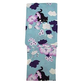 【最終値下げ】撫松庵　レディスゆかた/芙蓉と猫　ウスグリーン レディスゆかた/芙蓉と猫 – 撫松庵公式通販サイト