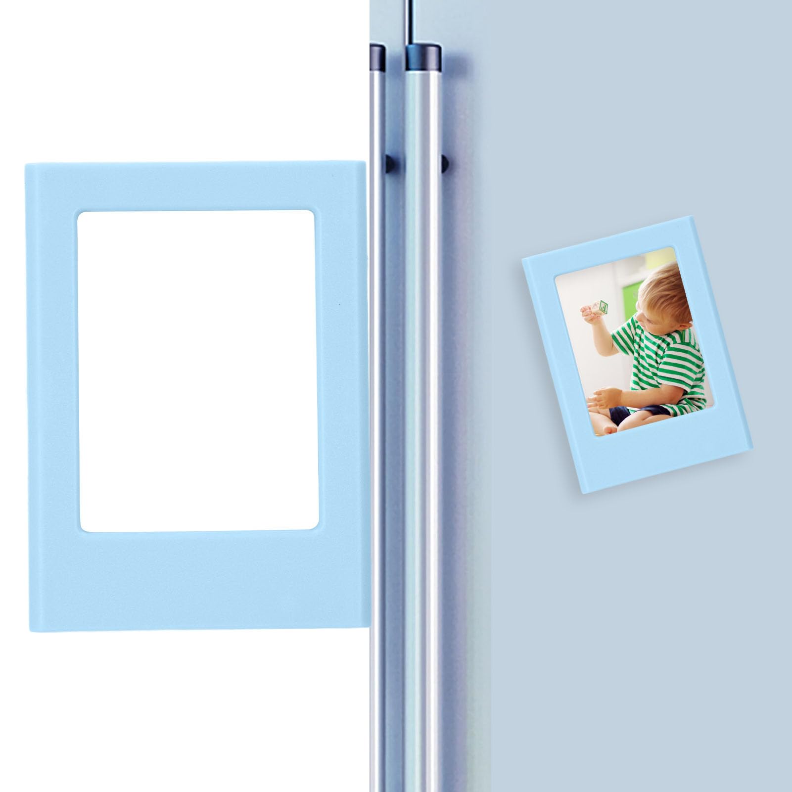 SPORWAY Cadres Photo Mini: 12 Pièces Cadres Magnétiques Colorés, Combinaison DIY Créative, Durable Et Robuste pour Réfrigérateur, Tableau Blanc (6.2 X 4.5CM