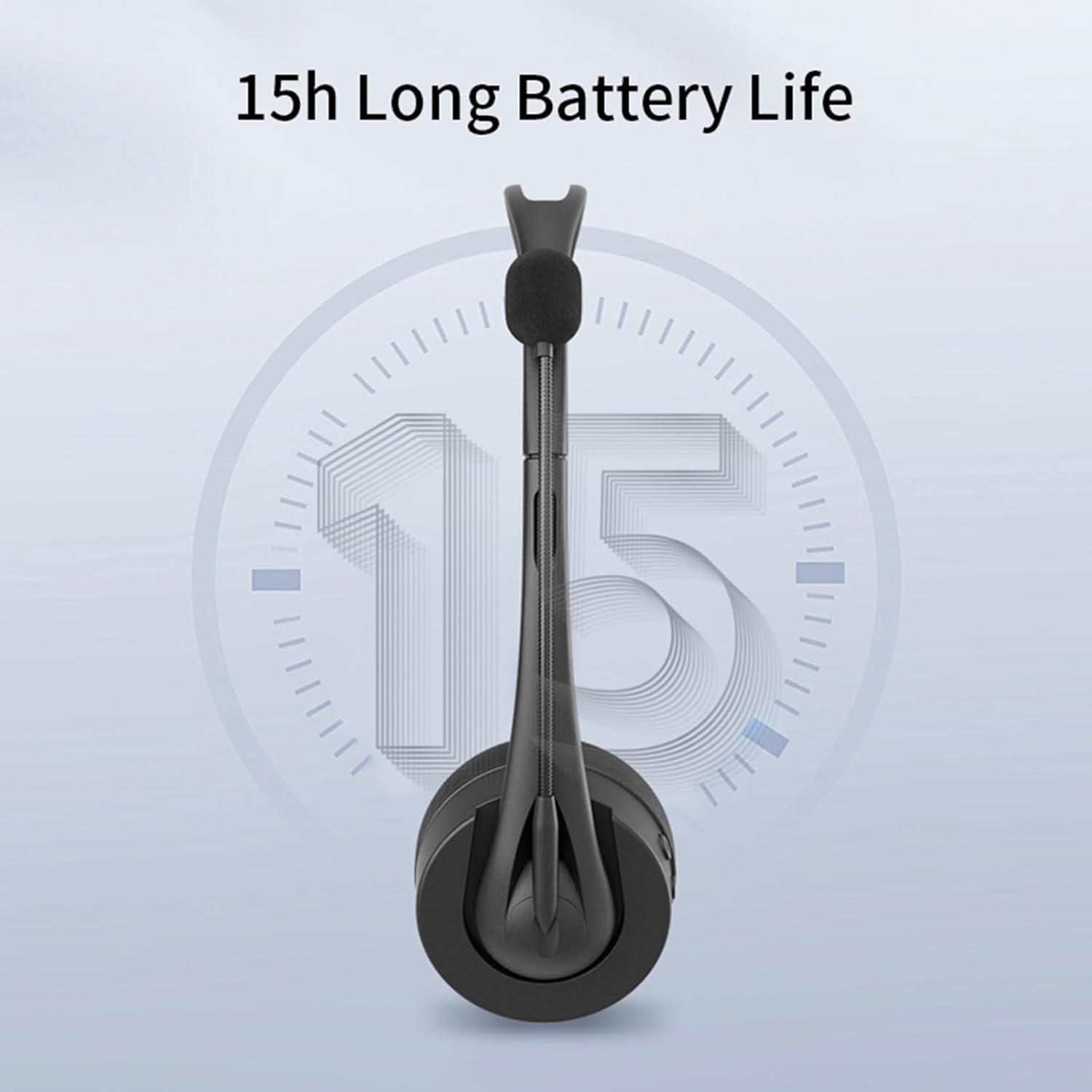 Blue Tooth Truck Driver Headset Bluetooth Wireless with Mic, T4900, Wireless, Bluetooth, Single-Ear, Black