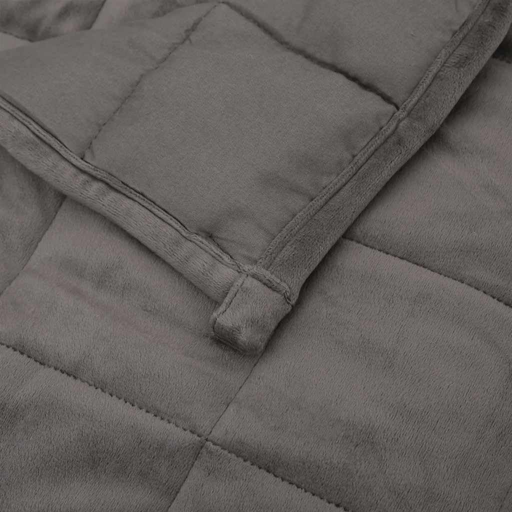 vidaXL Coperta Ponderata Grigia 220x260 cm 11 kg Tessuto