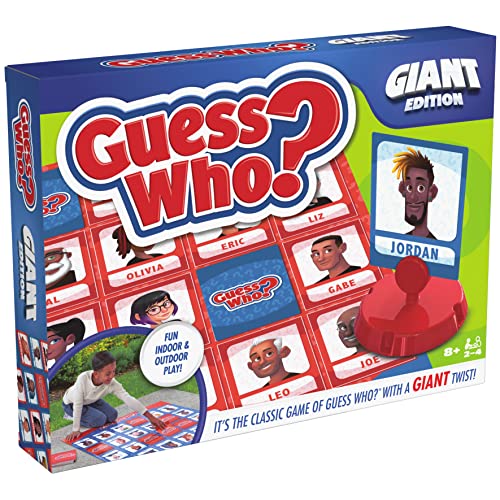 Guess Who? Giant Edition Game For Kids | Family Board Game | Indoor/Outdoor Games | Kids Games With Big Boards, Cards, Spinner, For Kids Ages 8 And Up #TOP4
