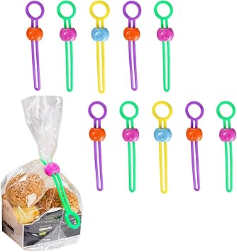 10Pcs Multi-Purpose Food Sealer, Reusable Colored Sealing Tape Elastic Cord Organizer Multi Purpose Sealer for Sealing Food Bags and Organizing Wires for All Home CC
