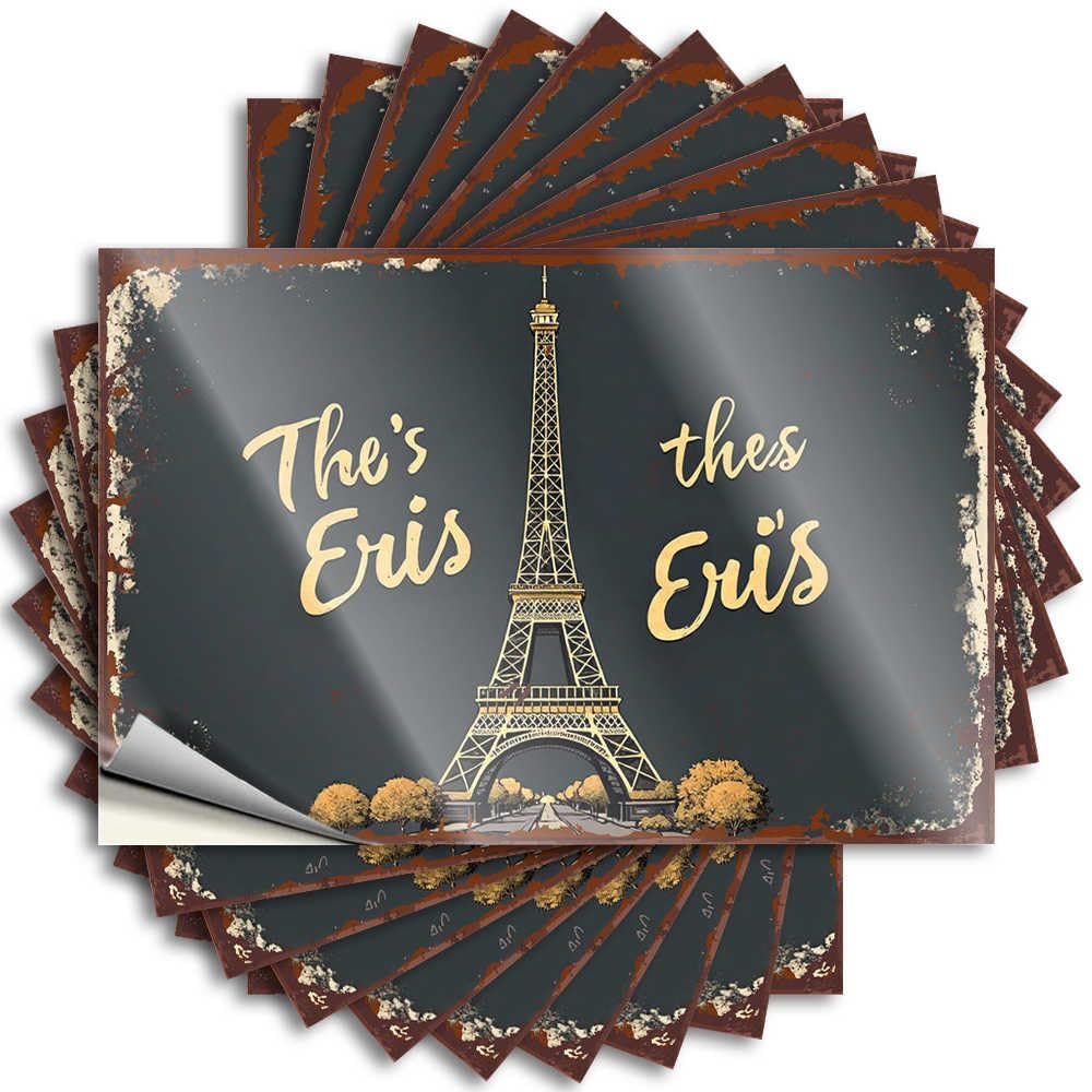 Boys Room Decor Teenager Decal Garage | The Eiffel Tower: A Parisian Icon Half Birthday Sticker Pack(6X9CM)