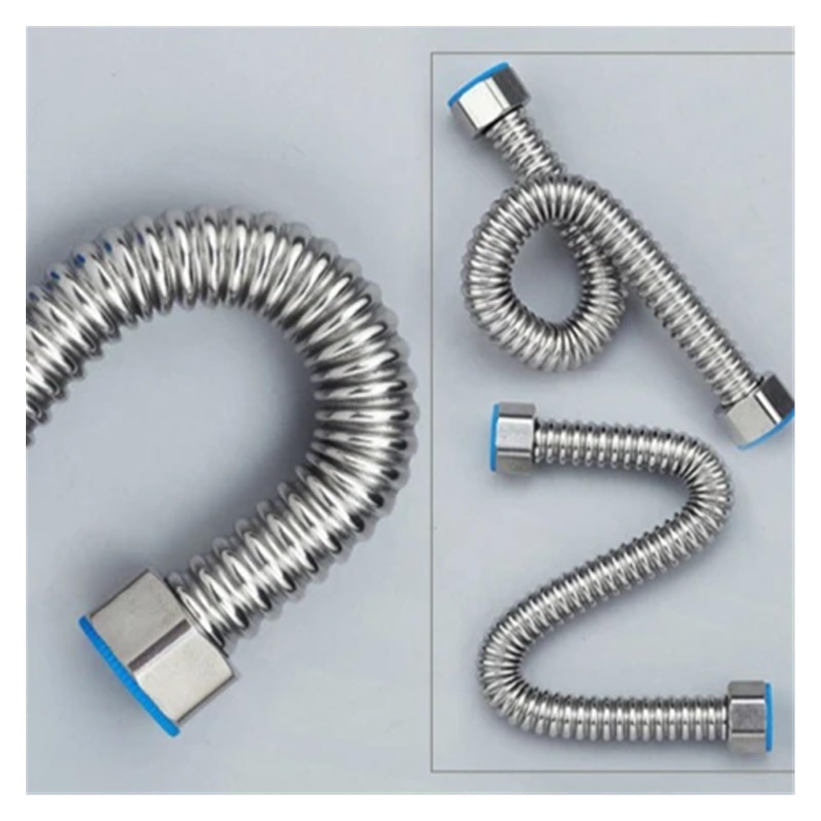 Tuyau d'arrivée ondulé 1/2", chaud/froid SS