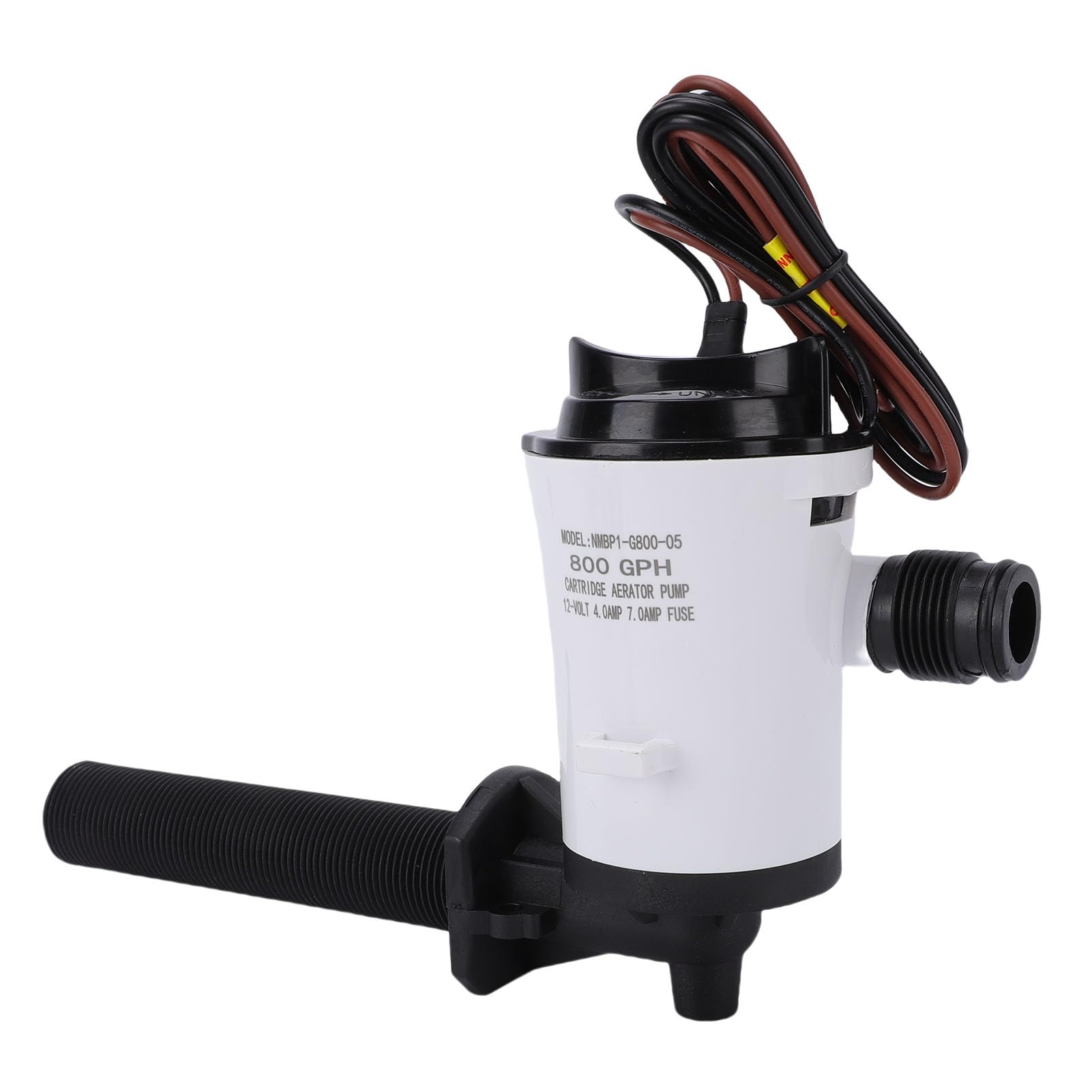 Pompa di Sentina Sommergibile Pompa Ad Acqua Sommergibile DC 800GPH ABS Acciaio Inossidabile 4.0A con Tubo da 3/4 Pollici per Acquario per e Yacht Livewell Fish Tank (WHITE)