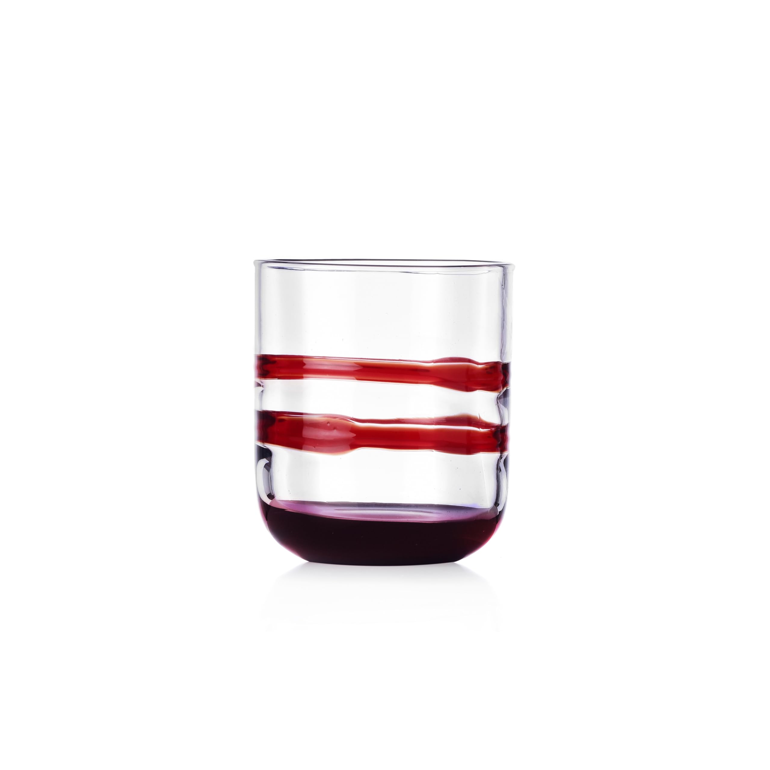 Ichendorf Milano Tumbler, Bordeaux and Lilac, Gesti Collection, 35cl Mouth-Blown Glass, Hand Finished