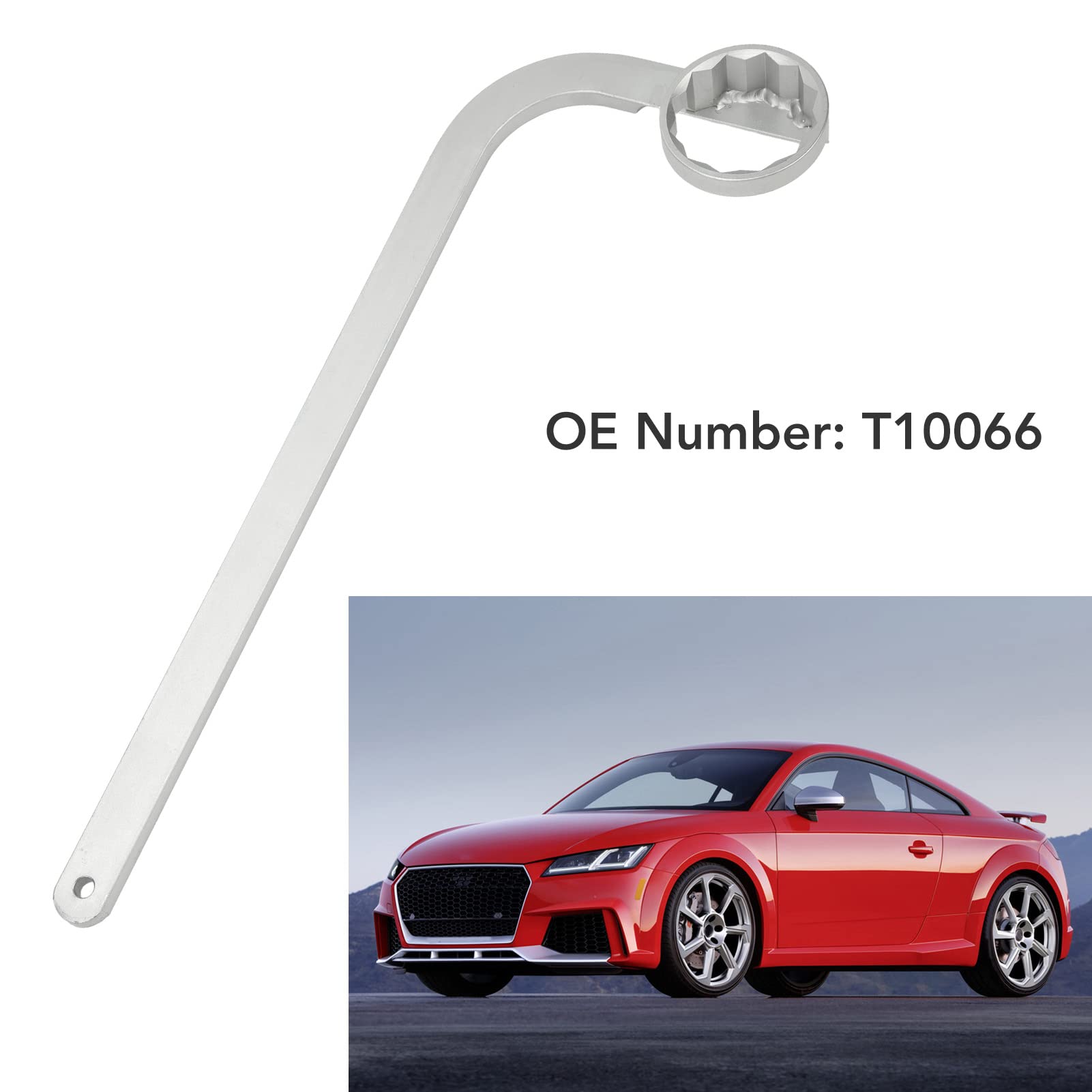 VBESTLIFE 46mm Car Differential Oil Filter Wrench, T10066 Spanner Tool, 390mm Length, Replacement for Seat