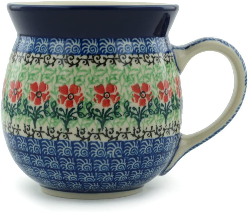 Polish Pottery Mug 15 oz. Bubble Unikat Signature U3639 Coffee Cups & Mugs