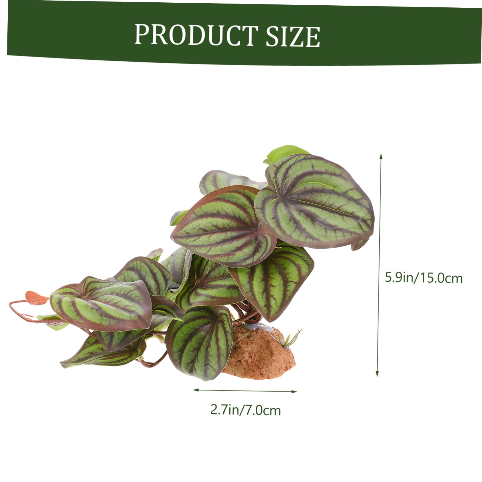 HOLIDYOYO Realistic Reptile Plant Decor Snake Terrarium Plants Artificial Resin for Terrarium