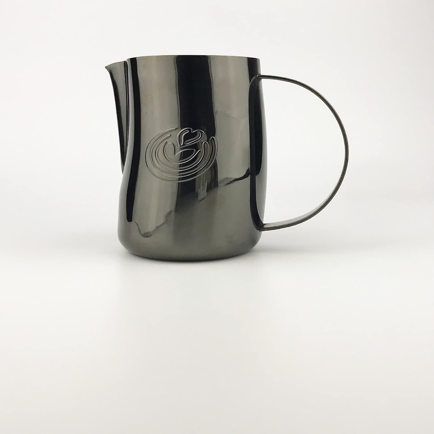 KuGuo 500ml Milk Frothing Pitcher for Latte Art Espresso, Mirror Black