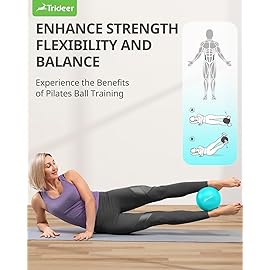 Trideer Pilates Ball - 9 Inch Core Ball for Physical Therapy, Yoga, Stability & Workout - Office & Home Gym