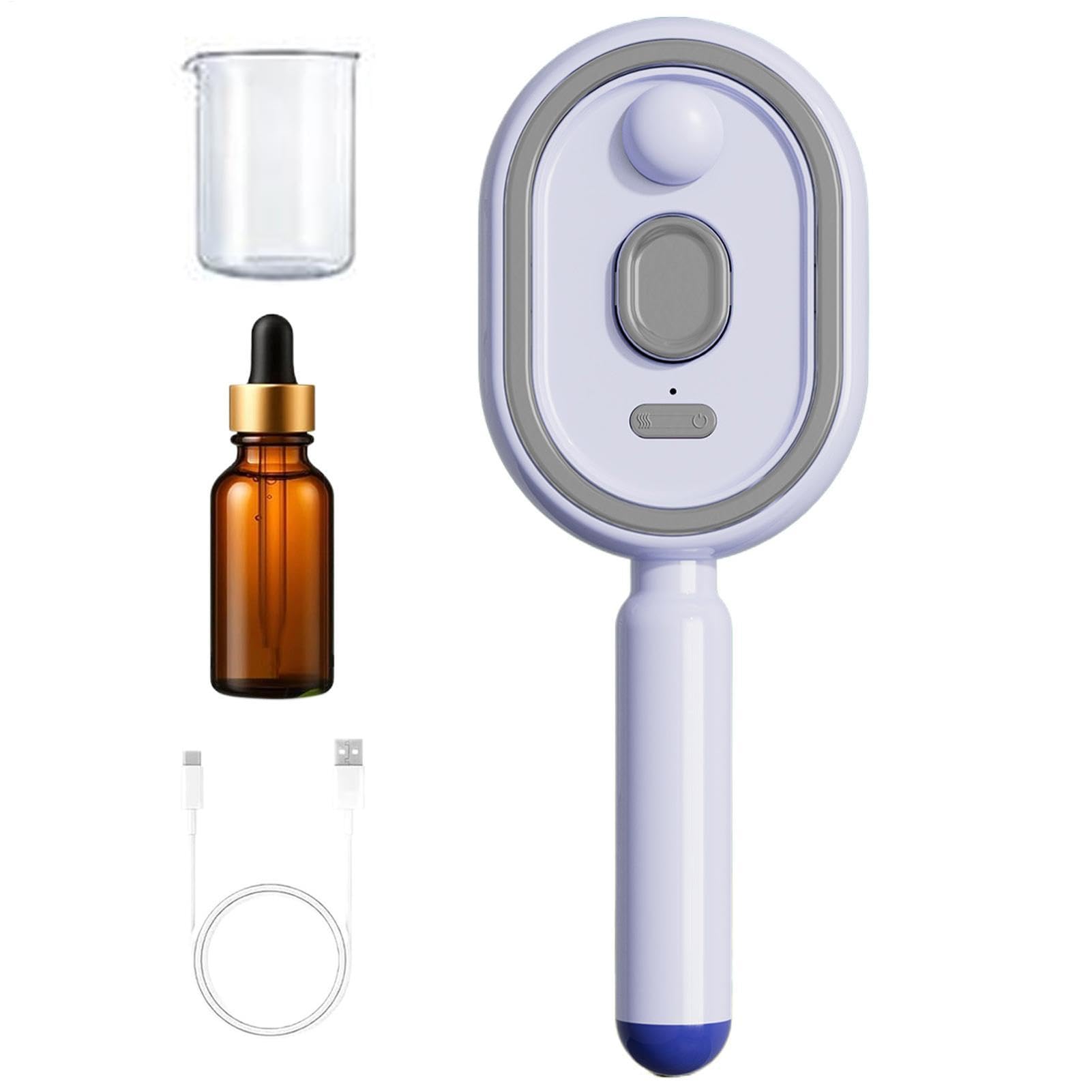 Multifunktionale Nasshaarbürste, Vibrations-Nebelkamm mit Rotlichttherapie und elektrischer Luftkissenmassage, antistatische Haarbürste zum Entwirren für Frauen, Home-Spa-Haarpflege