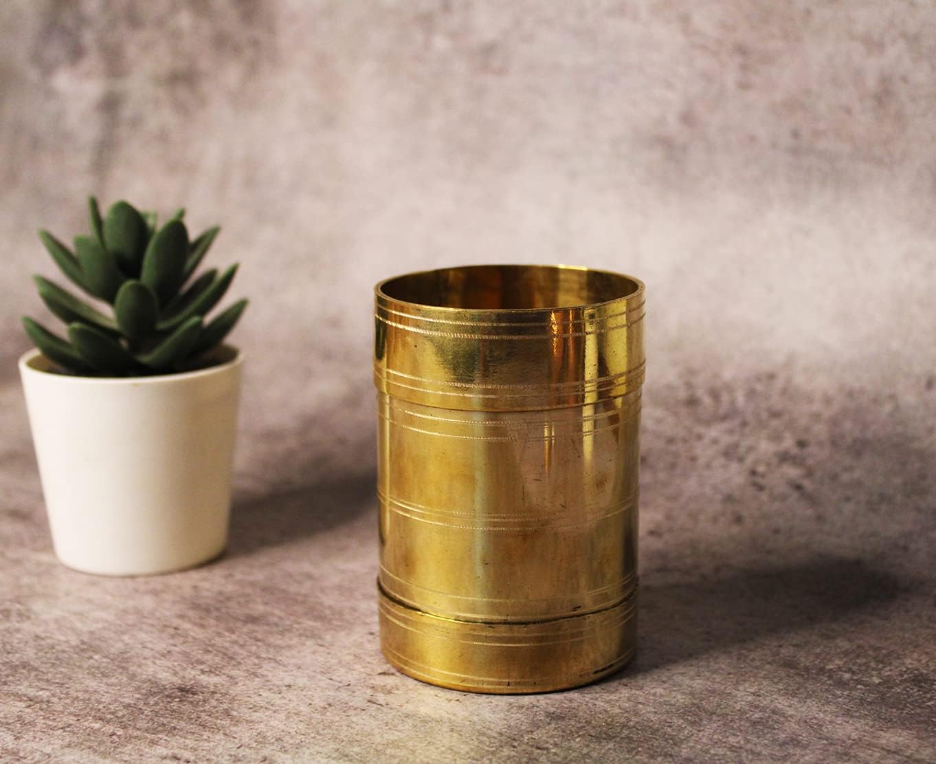 JDS Puja Articles Brass Rice Grain Measuring Cup - Brass Rice Grain Measuring padi (Small)