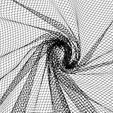 Styquenzer Black Polyester Mesh Fabric, 63 x 59 Inch, Netting Pattern, Geometric, Fishnet, Soft, Breathable, Lightweight, Easy to Clean, Perfect for Sewing Projects, Backpack Pockets, Netting Clothes